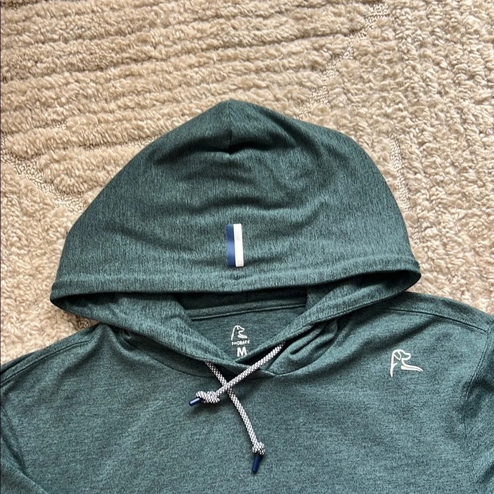 Rhoback Green Pullover Hoodie Sweatshirt - Picture 2 of 5